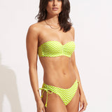 Sienna Bustier Bandeau Bikini Top - Celery - Simply Beach UK