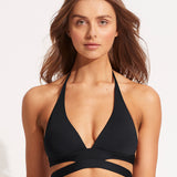 Collective Halter Bikini Top - Black - Simply Beach UK