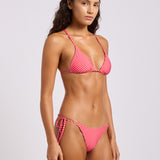 Retro Reef Reversible Tie Side Rio Bikini Pant - Tomato Red
