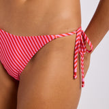 Retro Reef Reversible Tie Side Rio Bikini Pant - Tomato Red