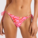 Retro Reef Reversible Tie Side Rio Bikini Pant - Tomato Red