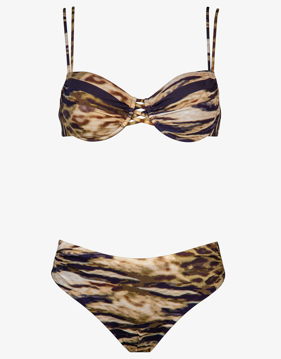 Edge Underwired Bikini Set - Tiger Camo - Simply Beach UK