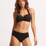Collective Twist Soft Cup Halter Bikini Top - Black - Simply Beach UK
