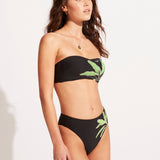 Palm Paradise High Rise Bikini Pant - Black - Simply Beach UK