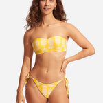 Corsica Bustier Bandeau Bikini Top - Citron - Simply Beach UK