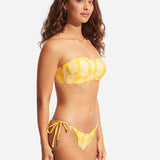 Corsica Bustier Bandeau Bikini Top - Citron - Simply Beach UK