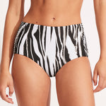 Zahara Ruched Side High Waisted Bikini Pant - Simply Beach UK
