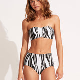Zahara Ruched Side High Waisted Bikini Pant - Simply Beach UK