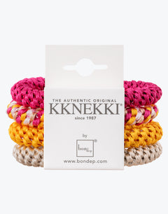 Kknekki Original Hair Tie Bundle -Ivory, Pink and Golden Yellow - Simply Beach UK