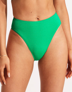 Sea Dive High Rise Bikini Pant - Jade - Simply Beach UK