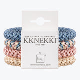 Kknekki Original Hair Tie Bundle - Pale Pink, Blue and Pale Gold - Simply Beach UK