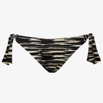 Expedition Tie Side Bikini Pant - Black and Cream - Simply Beach UK