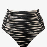 Expedition High Waist Bikini Pant - Black and Cream - Simply Beach UK