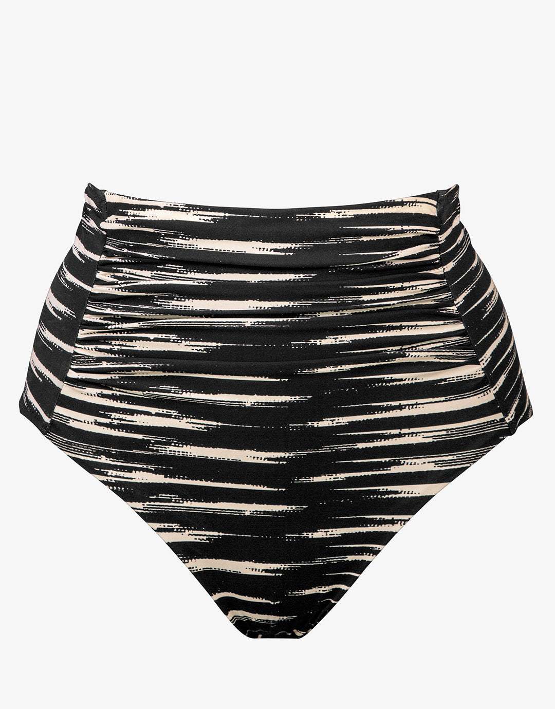 Expedition High Waist Bikini Pant - Black and Cream - Simply Beach UK
