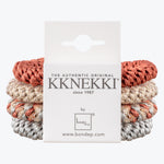 Original Hair Tie Bundle - Pale Gold, Silver and Dusky Coral - Simply Beach UK