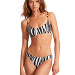 Zahara Bralette Bikini Top - Black and White - Simply Beach UK