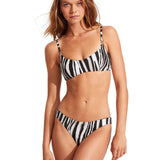 Zahara Bralette Bikini Top - Black and White - Simply Beach UK