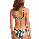 Zahara Bralette Bikini Top - Black and White - Simply Beach UK