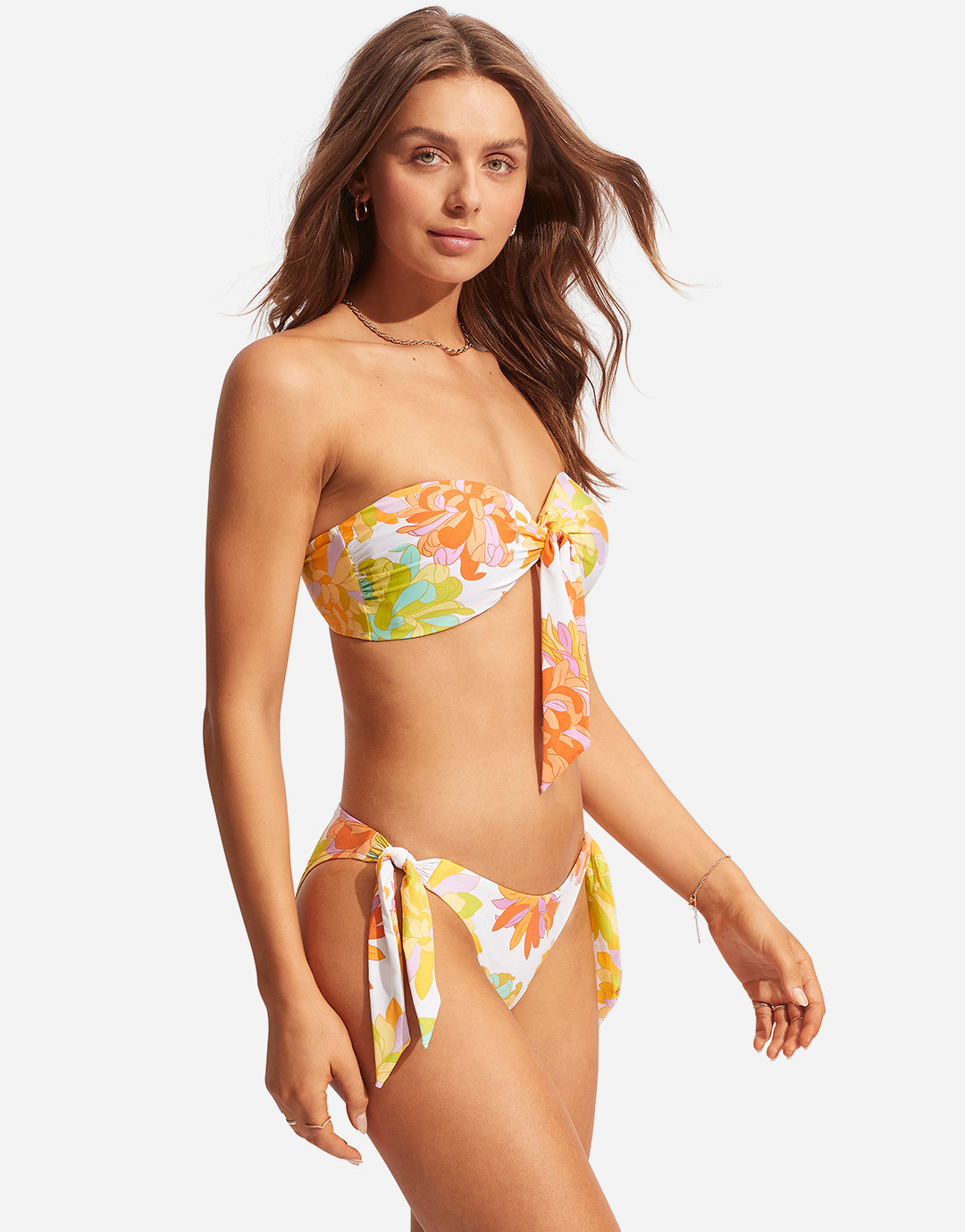 Palm Springs Tie Side Bikini Pant - Limelight - Simply Beach UK