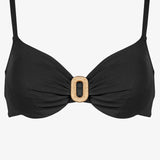 Sailor Luxe Underwired Bikini Top - Black - Simply Beach UK