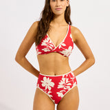 Seafolly Mayflower High Waisted Bikini Pant - Cosmo Red - Simply Beach UK
