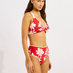 Seafolly Mayflower High Waisted Bikini Pant - Cosmo Red - Simply Beach UK