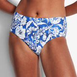 Modern Marina Wide Side Retro Bikini Pant - Blue - Simply Beach UK