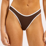 Beach Bound Scoop High Cut Rio Bikini Pant - Dark Chocolate - Simply Beach UK