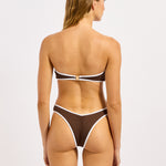 Beach Bound Scoop High Cut Rio Bikini Pant - Dark Chocolate - Simply Beach UK