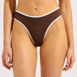 Beach Bound High Leg Bikini Pant - Dark Chocolate - Simply Beach UK