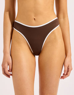 Beach Bound High Leg Bikini Pant - Dark Chocolate - Simply Beach UK