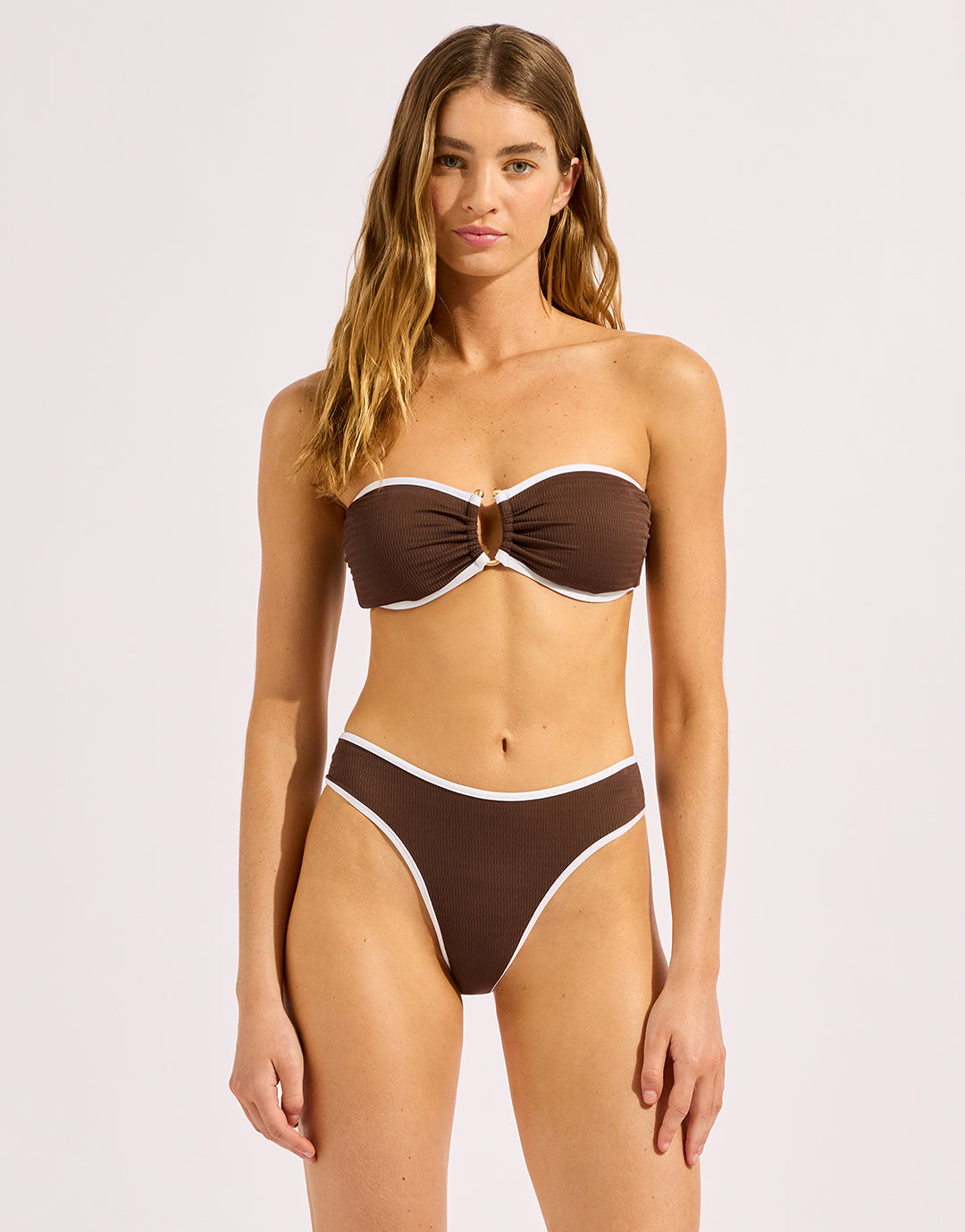 Beach Bound High Leg Bikini Pant - Dark Chocolate - Simply Beach UK