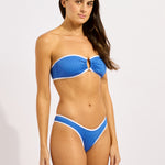 Beach Bound Ring Front Bandeau Bikini Top - Sapphire - Simply Beach UK