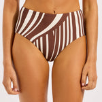 Seafolly Coastline High Waisted Bikini Pant - Cocoa - Simply Beach UK