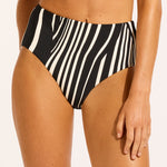 Coastline High Waisted Bikini Pant - Black - Simply Beach UK