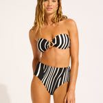 Coastline High Waisted Bikini Pant - Black - Simply Beach UK