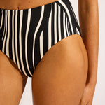 Coastline High Waisted Bikini Pant - Black - Simply Beach UK