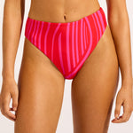 Coastline High Rise Bikini Pant - Flame - Simply Beach UK