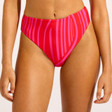 Coastline High Rise Bikini Pant - Flame - Simply Beach UK