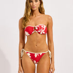 Seafolly Mayflower Hipster Tie Side Bikini Pant - Cosmo Red - Simply Beach UK