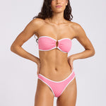 Seafolly Beach Bound Scoop High Cut Rio Bikini Pant - Begonia Pink - Simply Beach UK