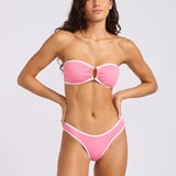 Seafolly Beach Bound Scoop High Cut Rio Bikini Pant - Begonia Pink - Simply Beach UK