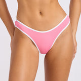 Seafolly Beach Bound Scoop High Cut Rio Bikini Pant - Begonia Pink - Simply Beach UK