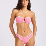 Seafolly Beach Bound Scoop High Cut Rio Bikini Pant - Begonia Pink - Simply Beach UK