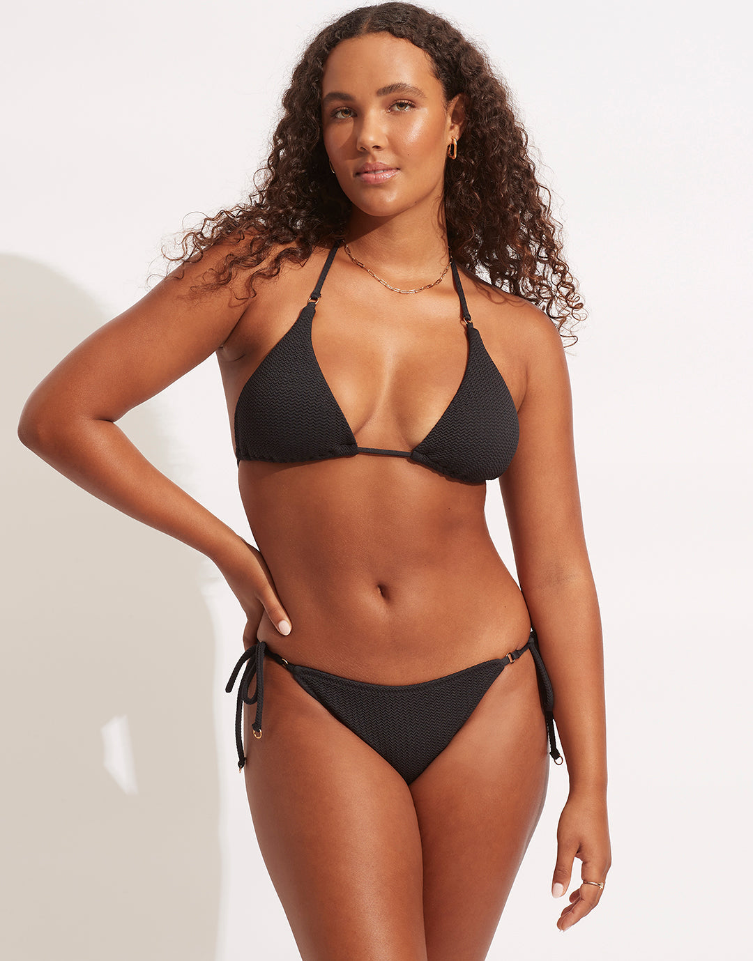 Sea Dive Tie Side Rio Bikini Pant - Black - Simply Beach UK