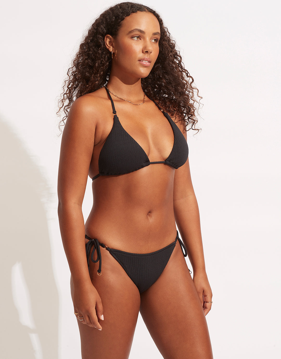 Sea Dive Tie Side Rio Bikini Pant - Black - Simply Beach UK
