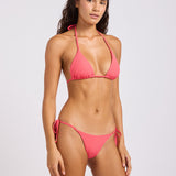 Sun Shimmer Tie Side Rio Bikini Pant - Rouge Pink