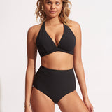 Willow DD Fixed Tri Bikini Top - Black - Simply Beach UK