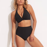 Willow DD Fixed Tri Bikini Top - Black - Simply Beach UK