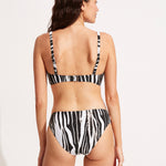 Zahara Retro Bikini Pant - Black and White - Simply Beach UK
